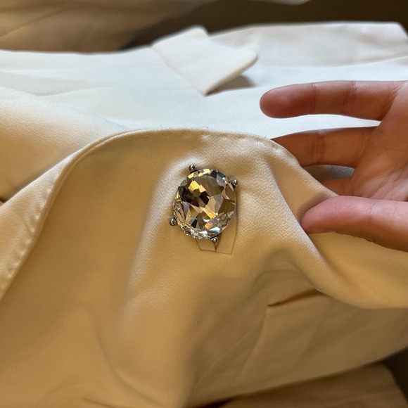 Marina Rinaldi White Single-Breasted 1-Button Blazer Womens US 12 - Picture 4 of 7